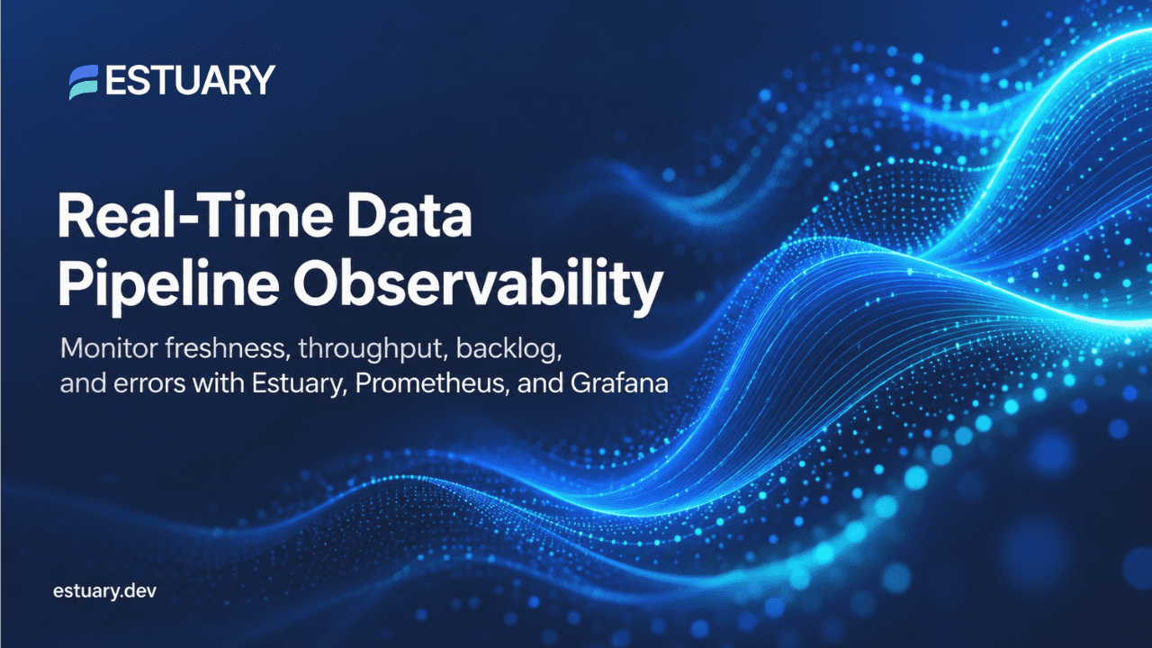 Real-time data pipeline observability with Estuary, Prometheus, and Grafana