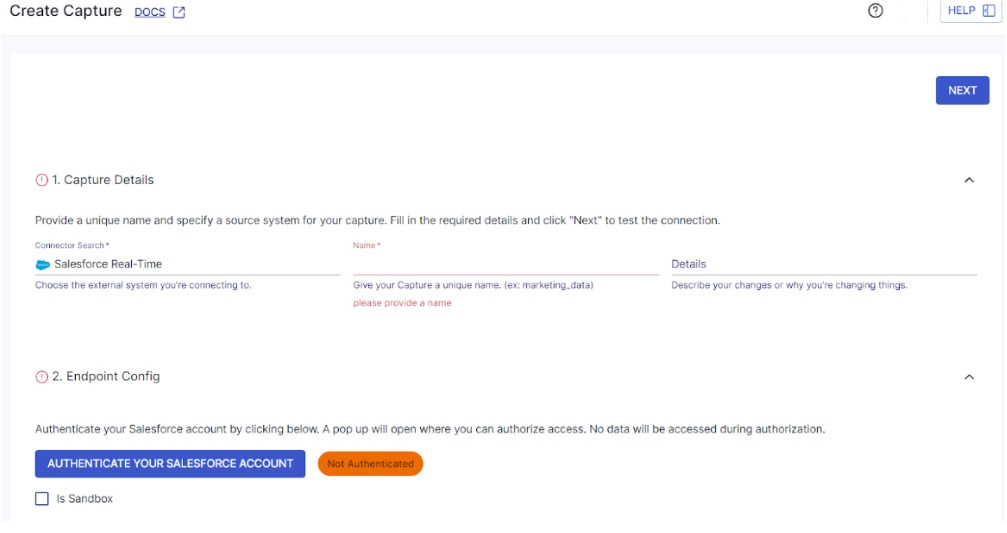 Salesforce to SQL server - salesforce configuration