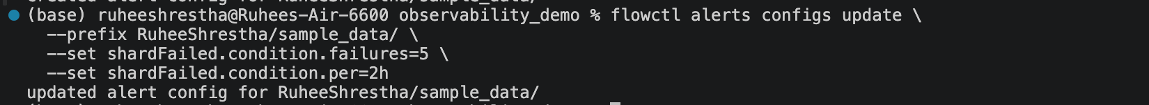 Configuring task failure thresholds with flowctl