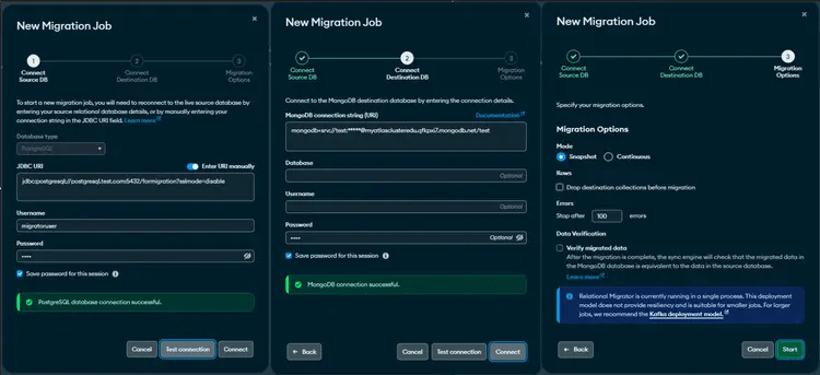 Oracle to MongoDB - Relational Migrator Configuration