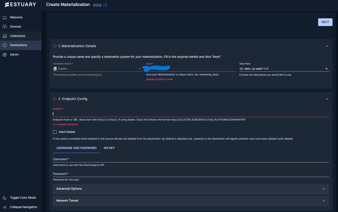 Configure Elasticsearch Connector
