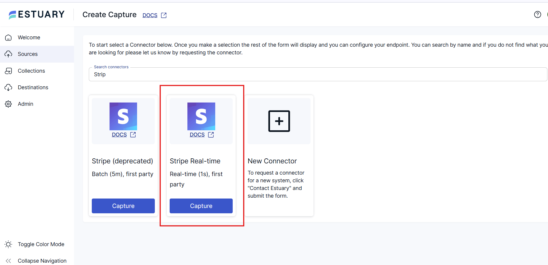 Stripe connector