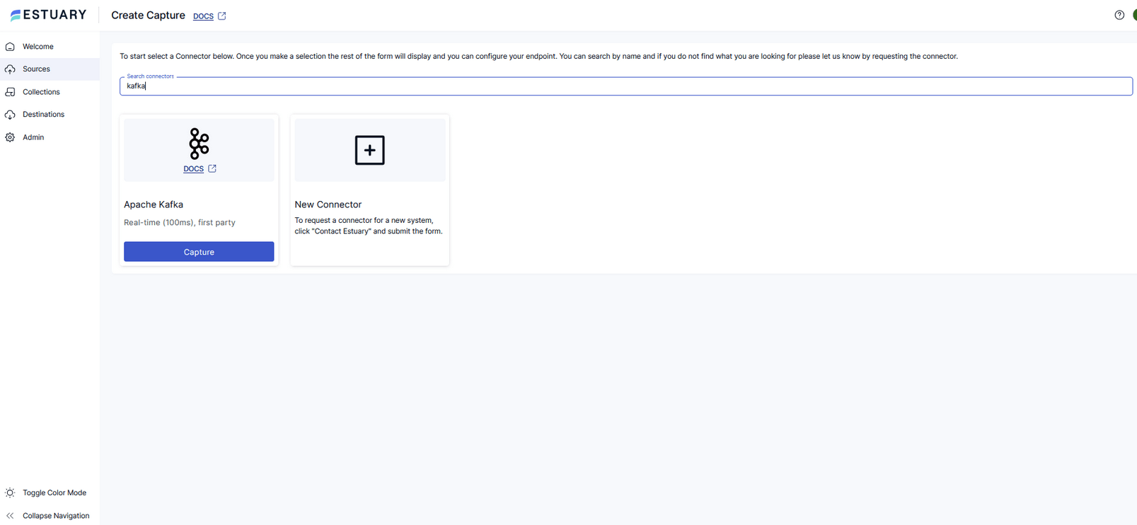 Kafka Data Capture Connector