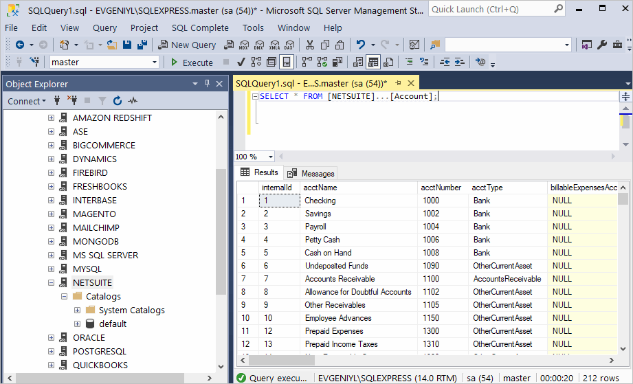 Netsuite to SQL Server - Method 2 Specify System DSN