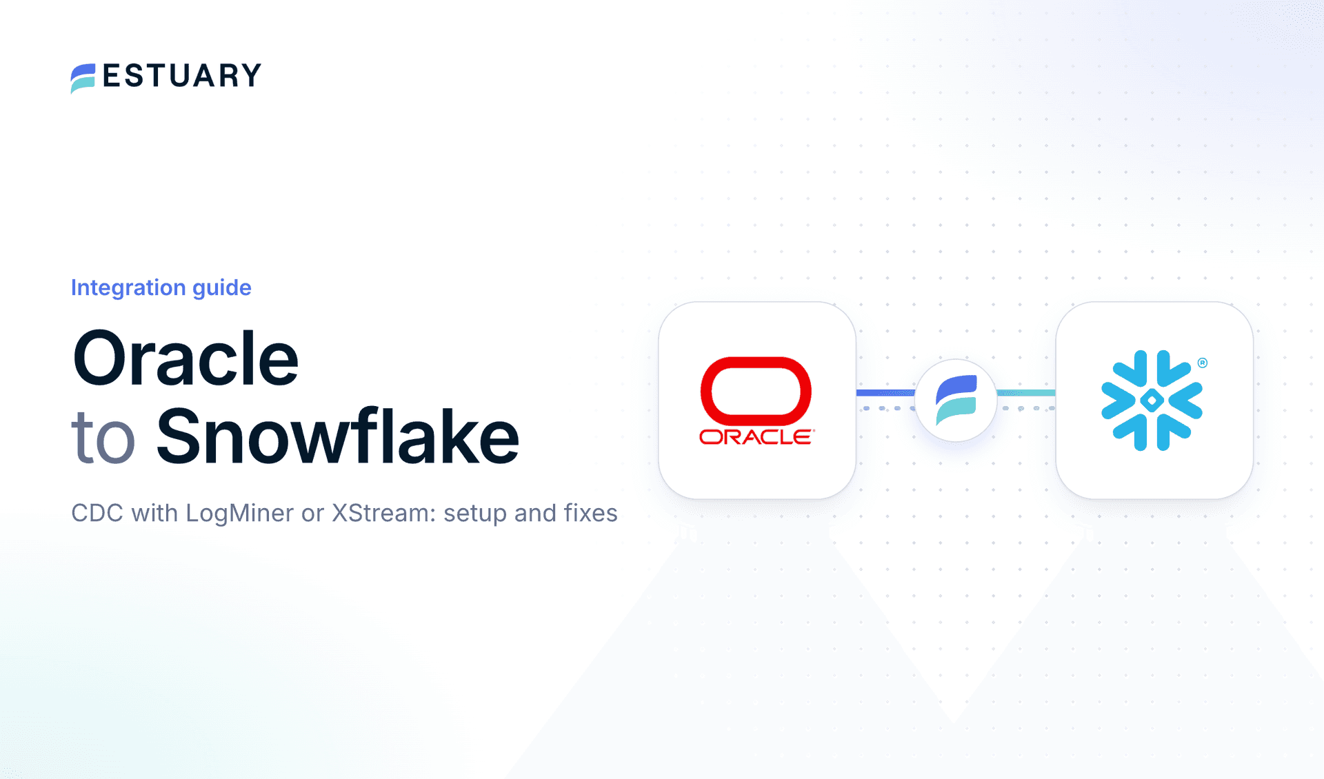Oracle to Snowflake integration guide cover showing the Oracle and Snowflake logos