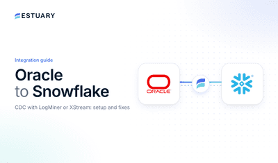Oracle to Snowflake integration guide cover showing the Oracle and Snowflake logos