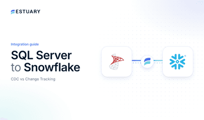 SQL Server to Snowflake integration guide cover showing the SQL Server and Snowflake logos