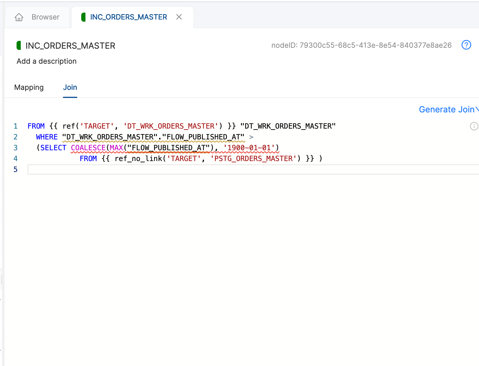 Order data filtered incrementally in Coalesce using FLOW_PUBLISHED_AT.png