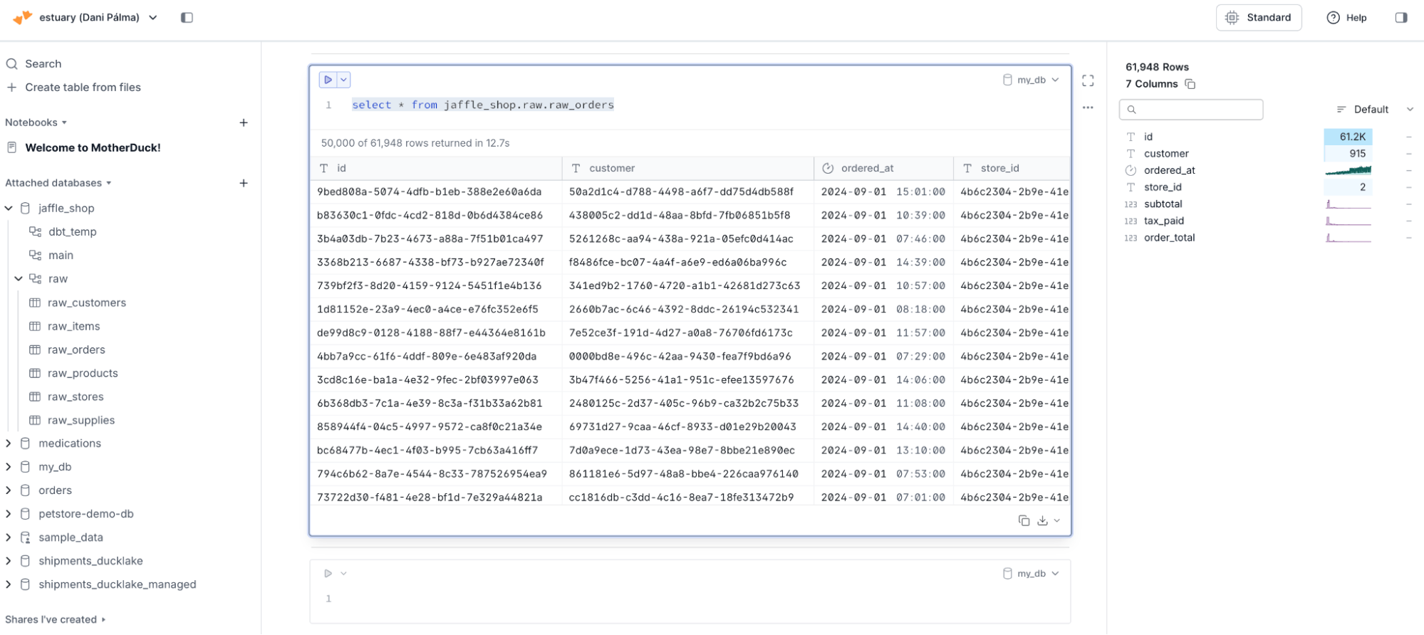 Motherduck UI