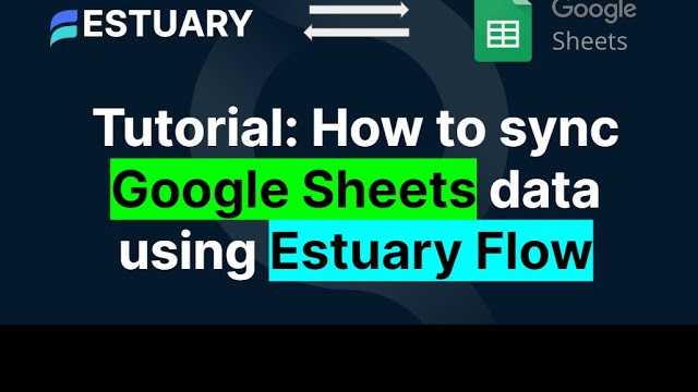 Tutorial: How to sync Google Sheets data using Estuary Flow video thumbnail