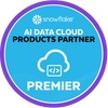 Snowflake AI Data Cloud Products Partner Premier badge