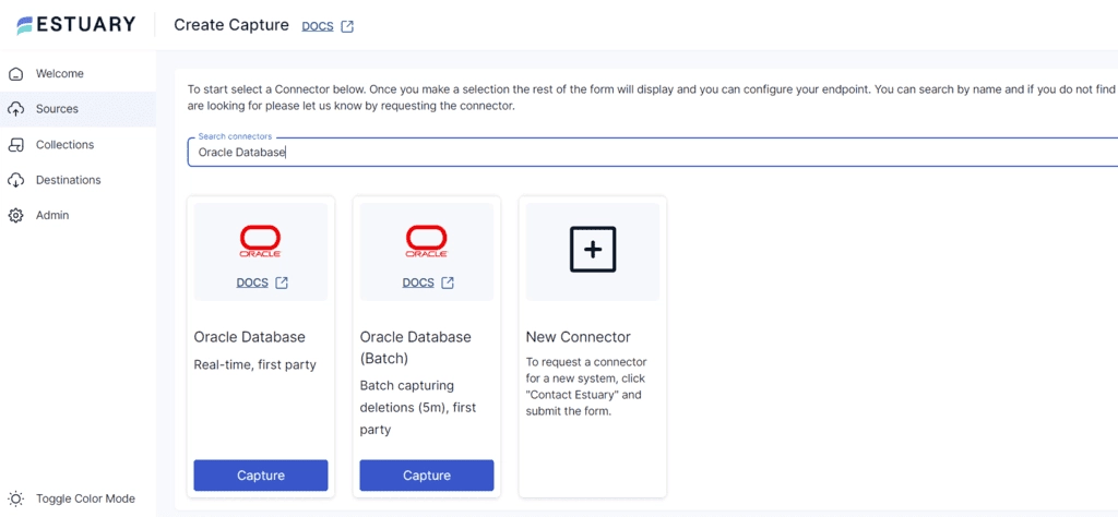 oracle to elasticsearch - oracle connector search