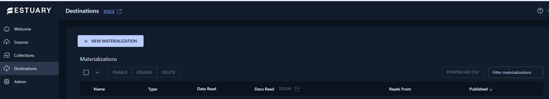 Snowflake Materialization Capture Data Using Estuary