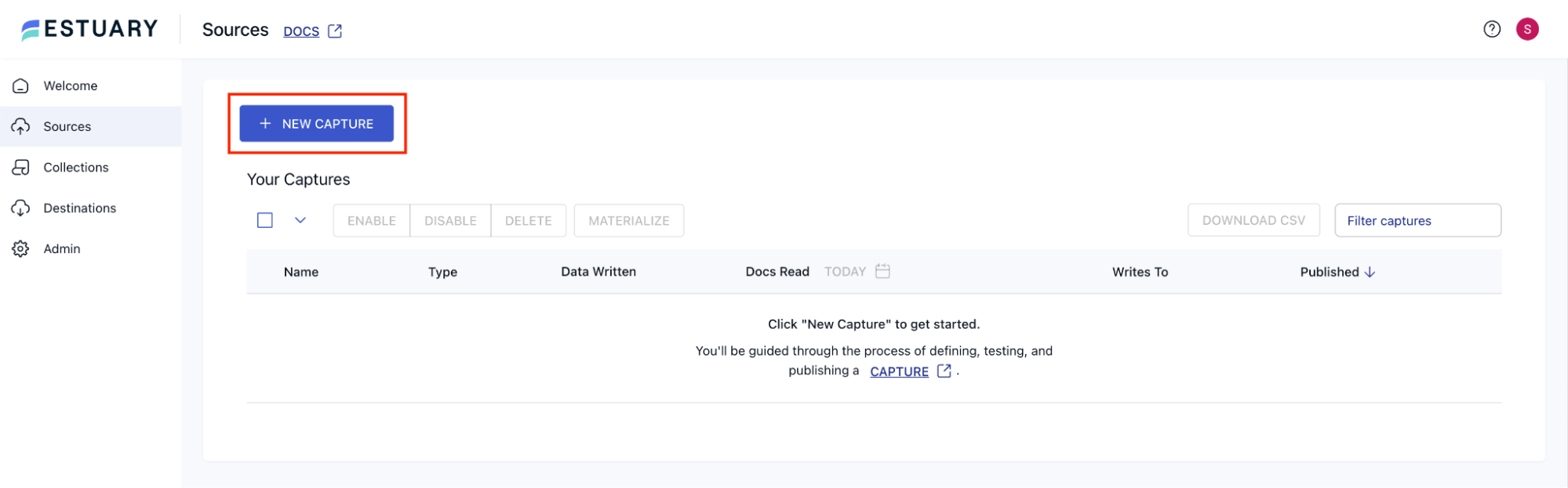 Create New Capture