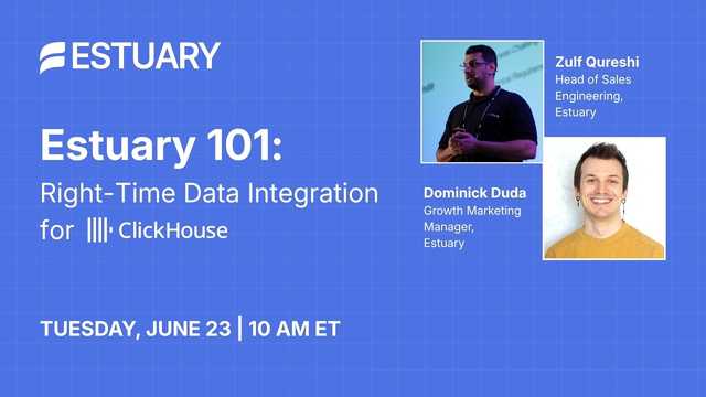 Estuary 101: Right Time Data Integration for ClickHouse video thumbnail