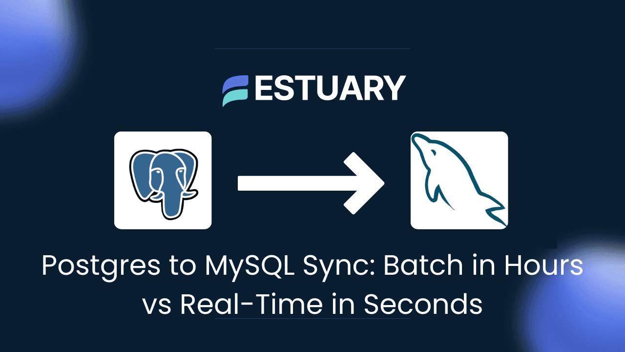 Postgres to MySQL Sync - Batch in Hours vs Real-Time in Seconds