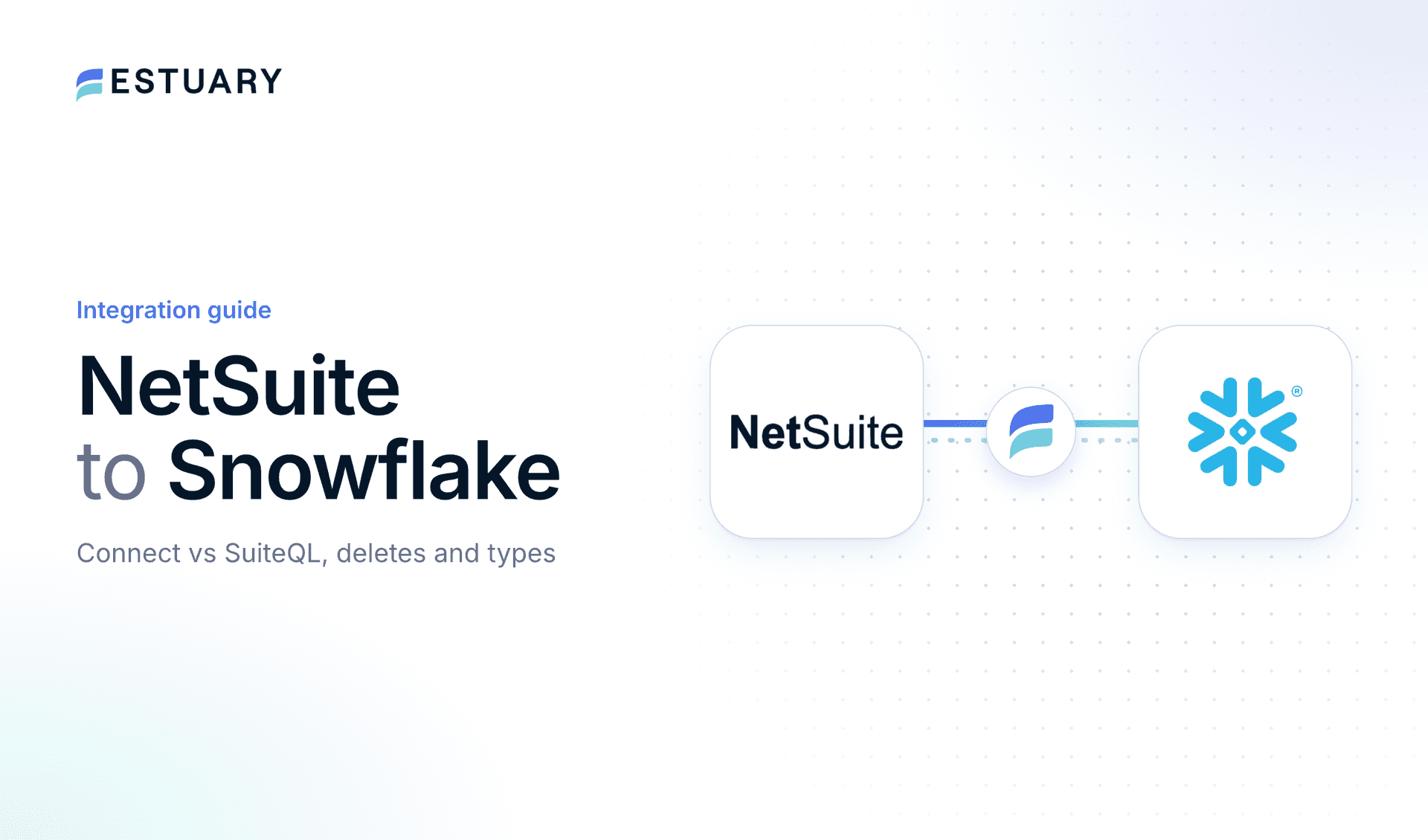 NetSuite to Snowflake integration guide cover showing the NetSuite and Snowflake logos