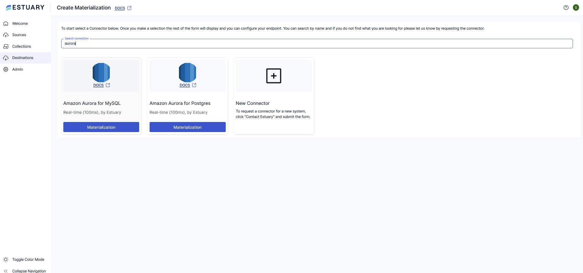 Setup Amazon Aurora for Postgres connector to migrate data from Oracle Db