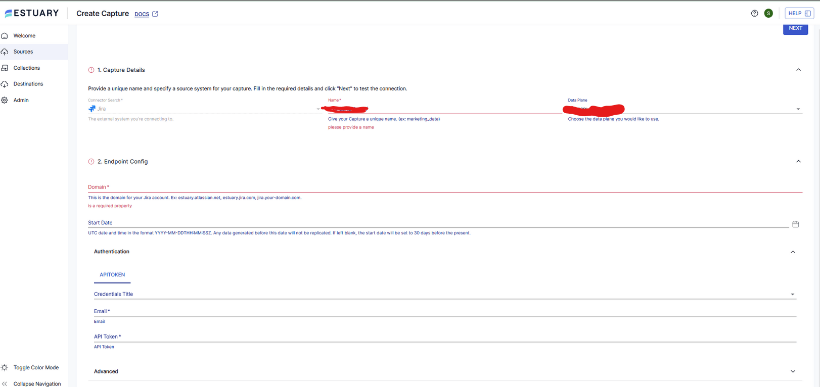 Jira Data Capture Configuration