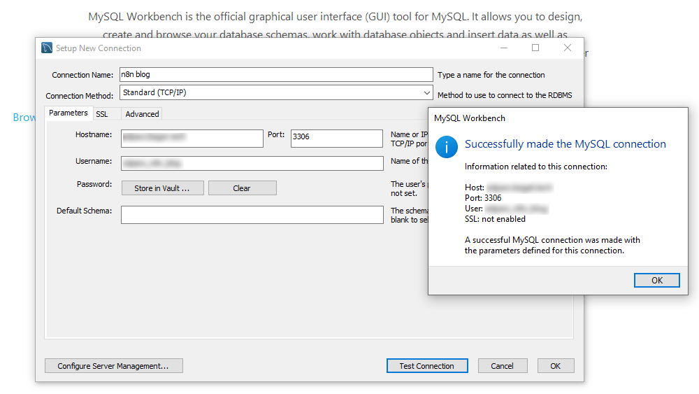 Oracle to Mysql - mysql workbench setup